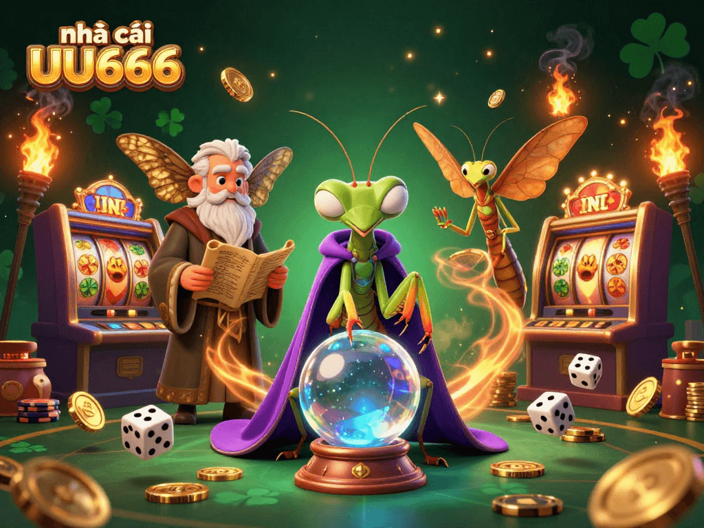 Play exciting games at nhà cái UU666 with fantastic slot machines and vibrant casino elements.