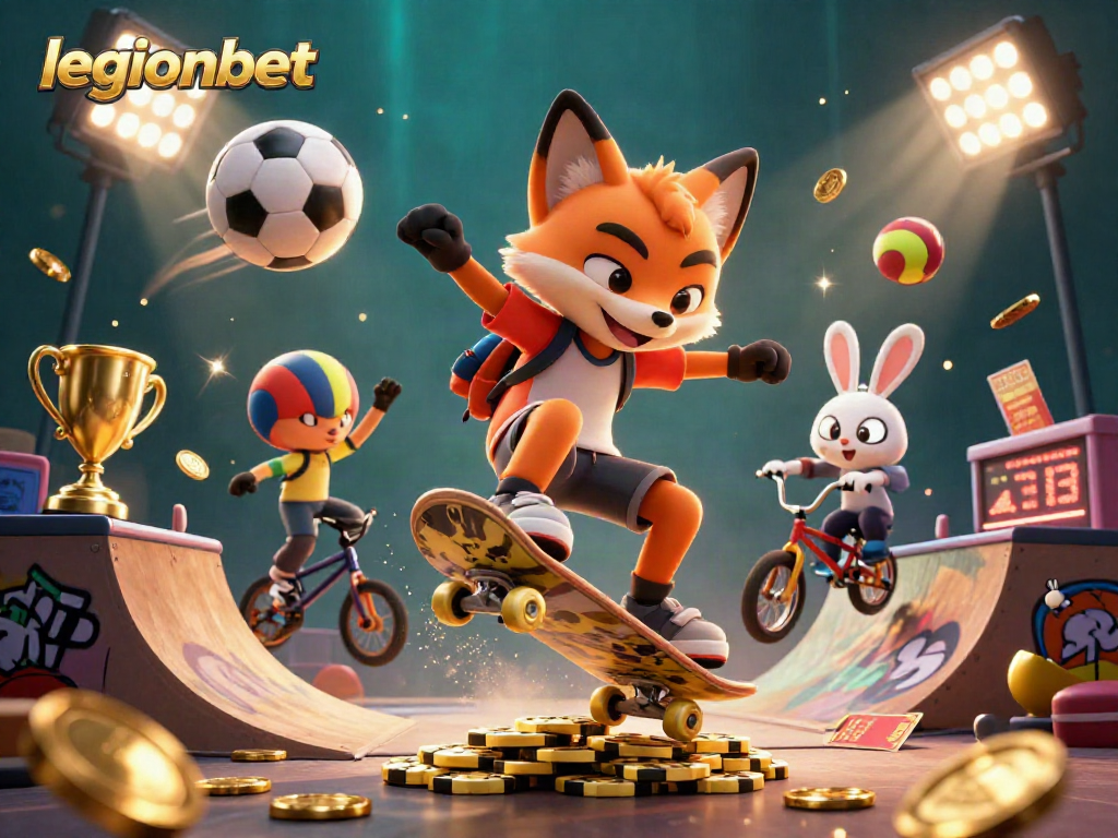 Experience the thrill of legionbet with an animated scene showcasing gaming action and dynamic characters.