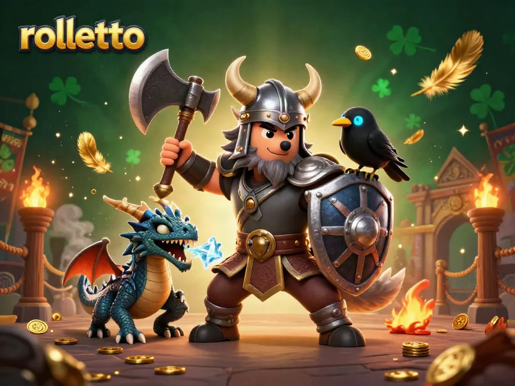 Experience thrilling gameplay at rolletto with a vibrant casino battle scene featuring epic characters and dynamic elements.