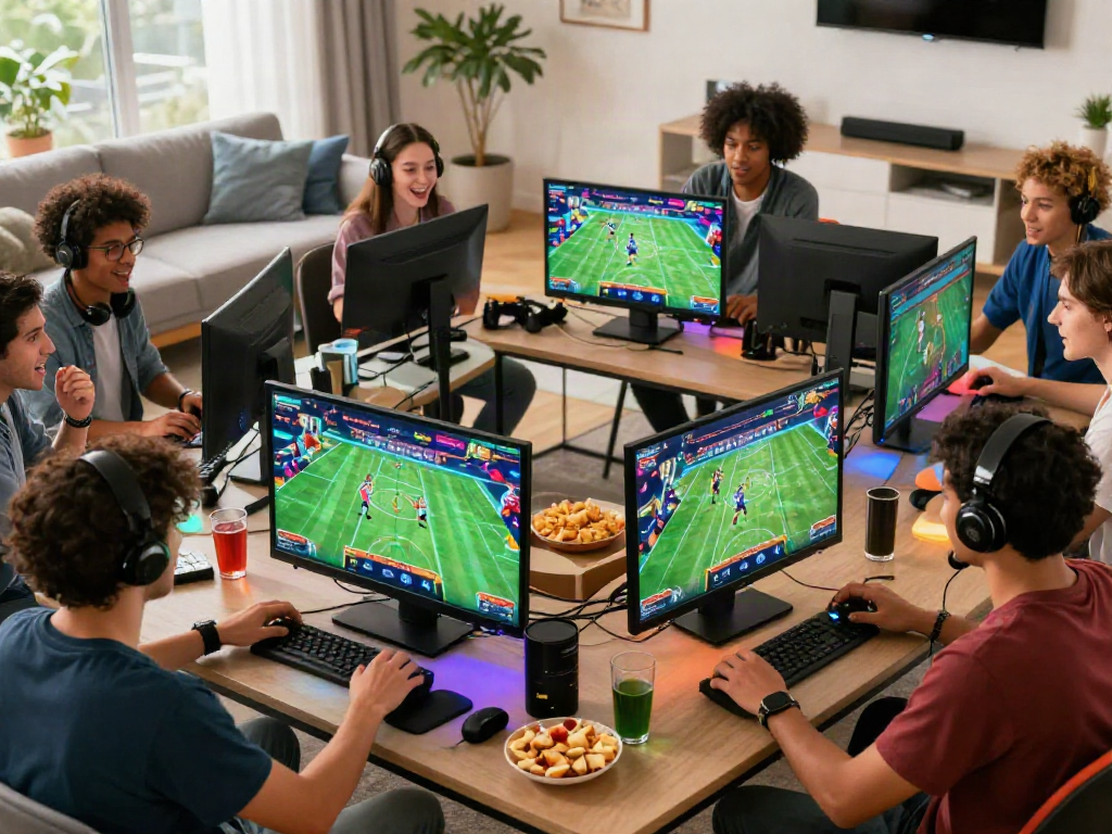 Engaging gaming experience at http://sin88-onl.com/ with friends enjoying sports and casino games together.