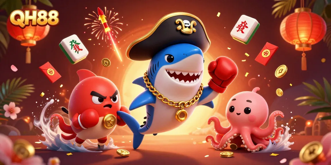 Engage in thrilling gaming adventures at QH88, where vibrant characters and dynamic casino elements come alive.